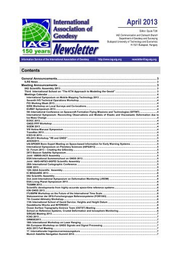 IAG_Newsletter_April.. - International Association of Geodesy