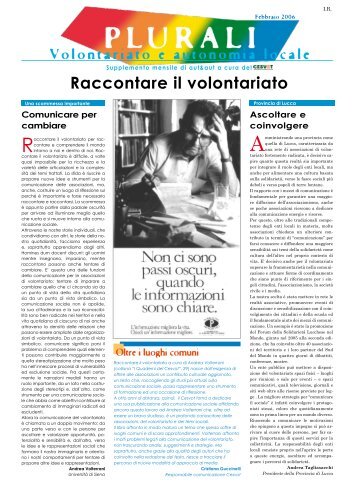 Raccontare il volontariato - Cesvot