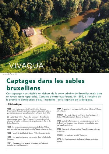 Captages dans les sables bruxelliens - Vivaqua