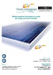 Offerta impianto fotovoltaico su tetto Da 3 Kwp ... - Tecno Energysun