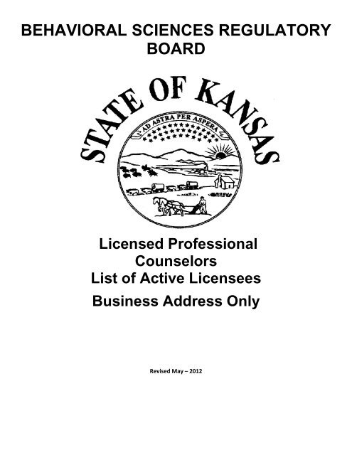 Behavioral Sciences Regulatory Board Licensed