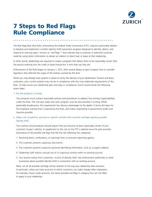 Red Flags Rule  Federal Trade Commission