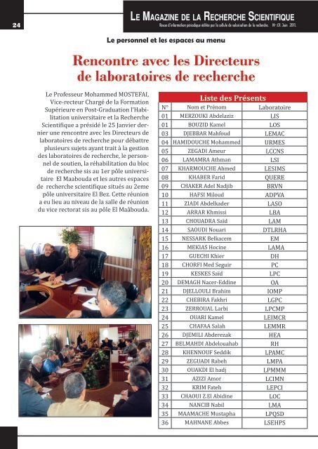 LE MAGAzINE DE LA RECHERCHE SCIENTIFIqUE - UniversitÃ© ...