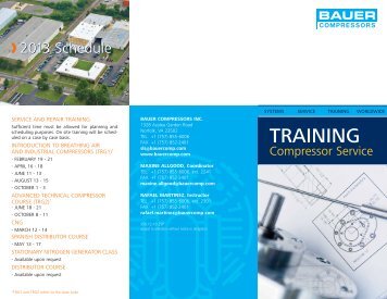 Learn more about our Training. - BAUER Compressors
