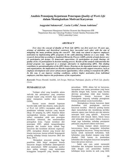 2 Jurnal Bu Anggraini Qwl Pdf Ipb Repository Home