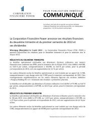 Télécharger le communiqué - Power Financial Corporation