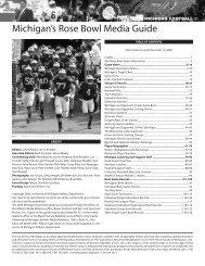 Michigan's Rose Bowl Media Guide - MGoBlue.com