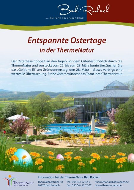 Entspannte Ostertage in der ThermeNatur - therme Natur Bad Rodach