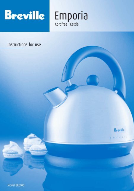 Get the Instruction Book for this product - Breville