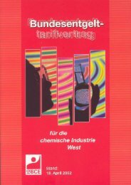 Bundesentgelttarifvertrag mit der IG Bergbau, Chemie, Energie