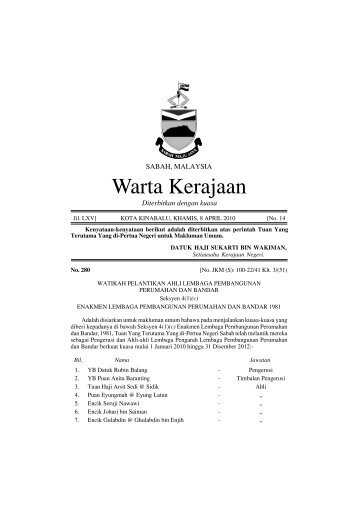 Warta Kerajaan - Sabah