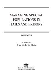 managing special populations in jails and prisons - Civic Research ...