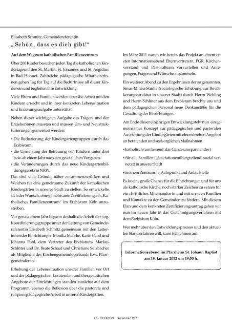 Horizont Dez. 2011 - der katholischen Kirchengemeinde St ...