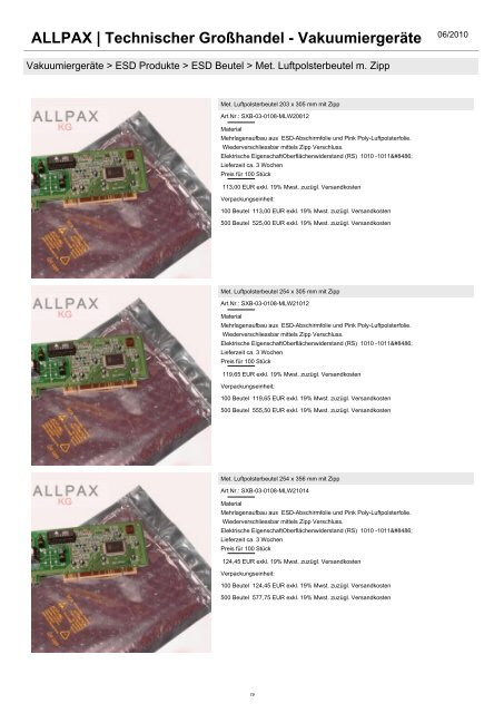 ALLPAX | Technischer Großhandel - Vakuumiergeräte