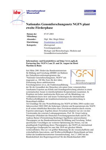 Download - Nationales Genomforschungsnetz - NGFN