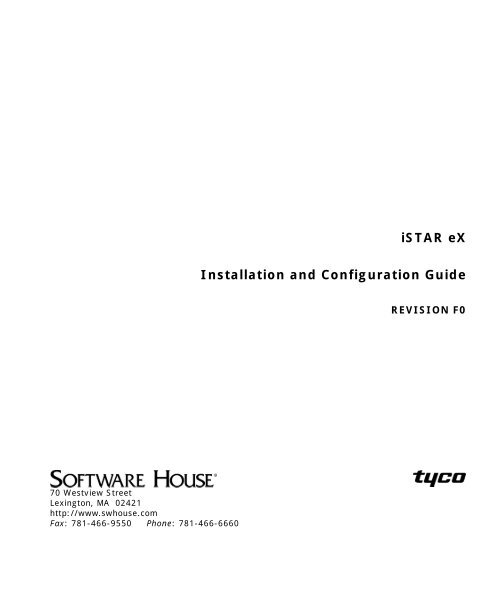 iSTAR eX Installation and Configuration Guide - Tyco Security ...