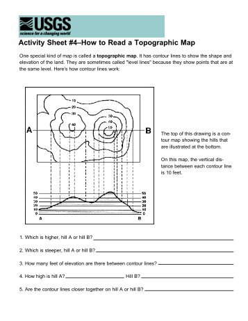 Worksheets Topographic Maps Worksheet how to read a topographic map worksheet worksheets for school pigmu answers davezan
