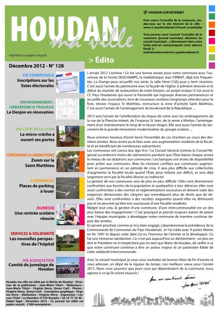 Houdan Ma Ville A Na 128 A Da C Cembre 12 Communauta C Houdan Ma Ville A Na 128 A Da C Cembre 12 Communauta C