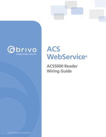 ACS5000 Reader Wiring Guide - Brivo Systems