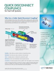 for Fuel Cell Systems - Quick Couplings