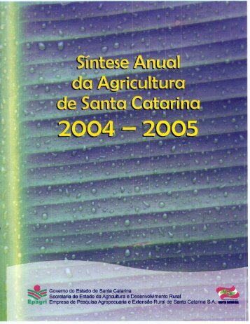 SÃ­ntese Anual da Agricultura de Santa Catarina - 2004-2005 - Cepa