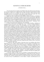 de Finetti e la teoria del rischio.pdf - Bruno de Finetti