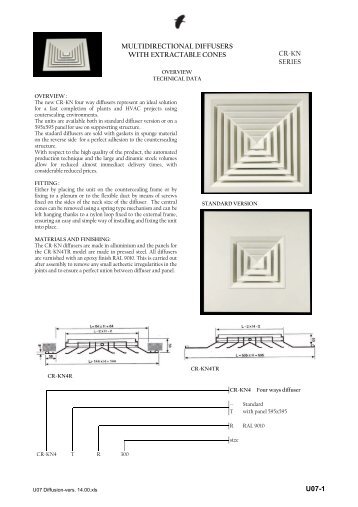 multidirectional diffusers with extractable cones - Mp3