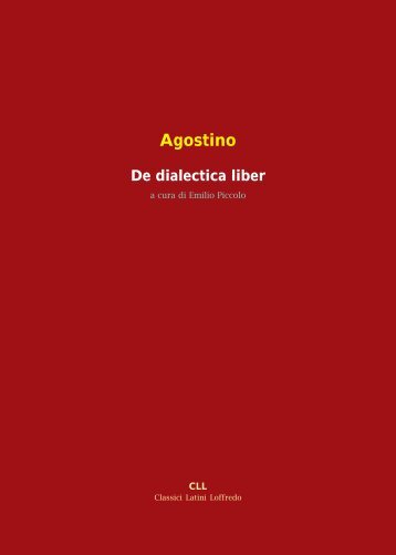 Agostino De dialectica liber