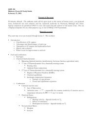 AME 436 Midterm Exam #1 Study Guide February 27, 2013 Format ...