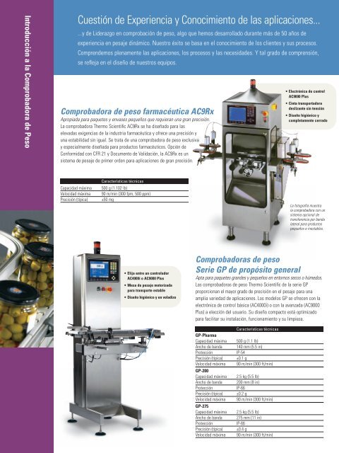 Checkweigh Controls ES - Thermo Scientific