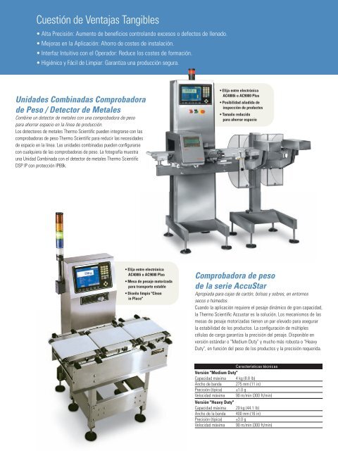 Checkweigh Controls ES - Thermo Scientific