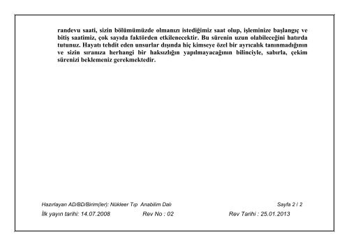 Dinamik Böbrek Sintigrafisi (Mag3-Dtpa) Bilgilendirme Formu