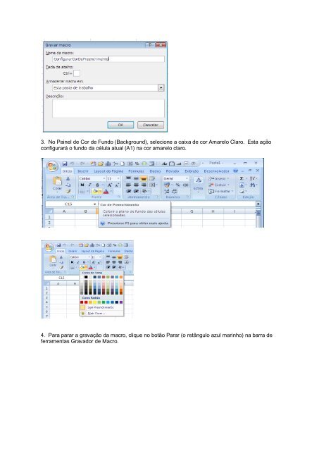 Tutorial 1 - BÃ¡sico do VBA do Excel Este tutorial ... - Site Prof. Bertolo