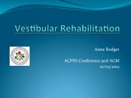 Vestibular rehabilitation - acpin