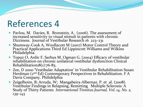 Vestibular rehabilitation - acpin