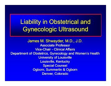 Liability in Obstetrical and Gynecologic Ultrasound - Cmebyplaza.com