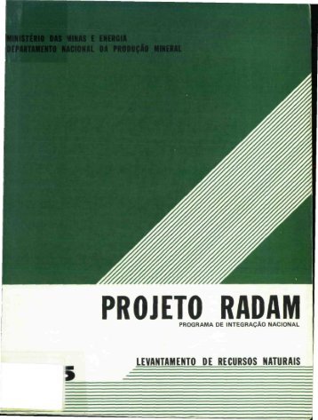 Projeto Radam - Programa de IntegraÃ§Ã£o Nacional - Antaq