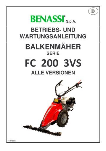 Bedienungsanleiutng motorhacke - Benassi.eu