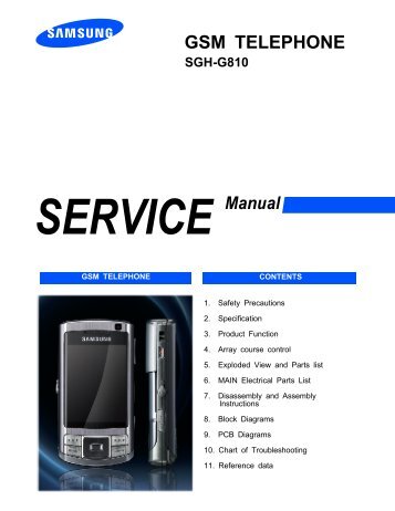 Samsung SGH-G810 service manual - Altehandys.de