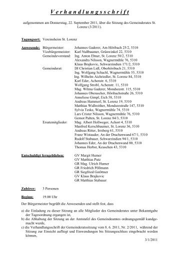 GR-Sitzung vom 22.09.2011 (36 KB) - .PDF - St. Lorenz