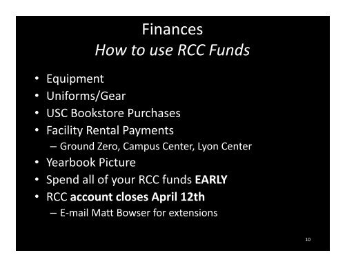 RCC Orientation Presentation - USC Student Affairs Information ...