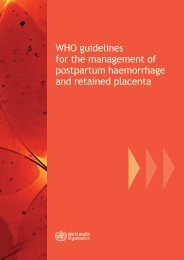 WHO guidelines for the management of postpartum haemorrhage ...