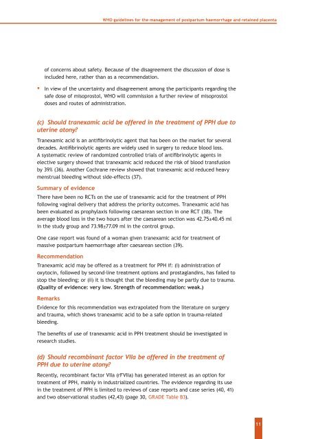 WHO guidelines for the management of postpartum haemorrhage ...