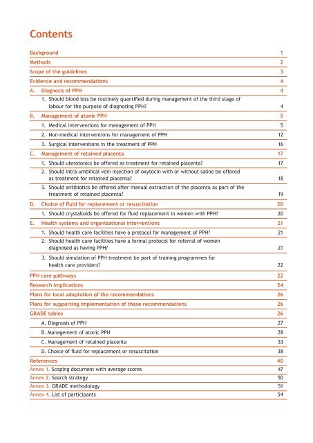 WHO guidelines for the management of postpartum haemorrhage ...