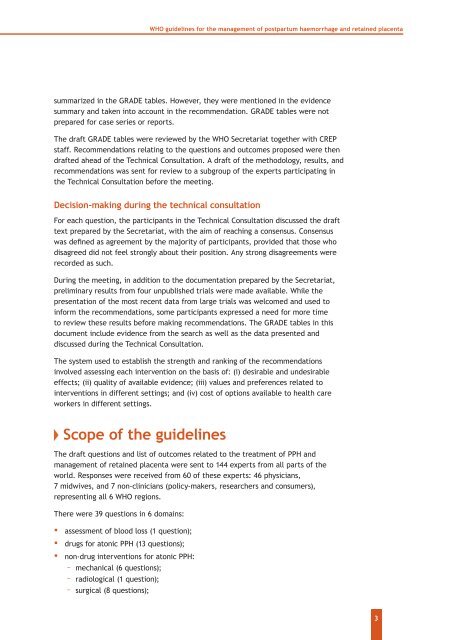 WHO guidelines for the management of postpartum haemorrhage ...