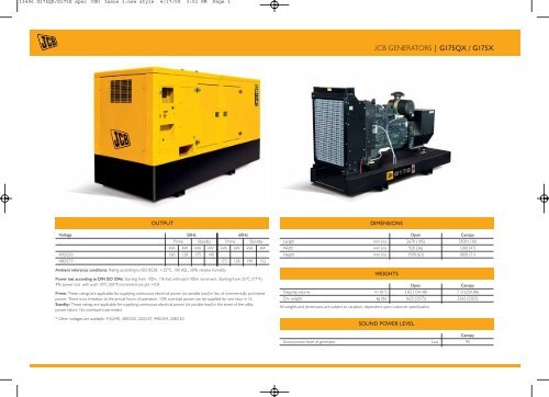 JCB Generator Range I Power Generators I