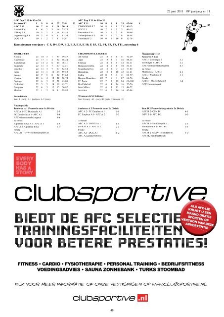 21 juni 2011 89ste jaargang nummer 11 - AFC, Amsterdam