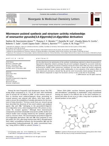 Microwave-assisted synthesis and structureâactivity relationships of ...