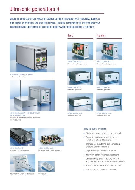 Weber Ultrasonics Products overview GB - Weber Ultrasonics GmbH