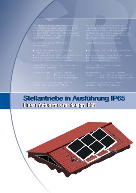 Stellantriebe in Ausführung IP65 Linear ... - AXIS & Stuifmeel
